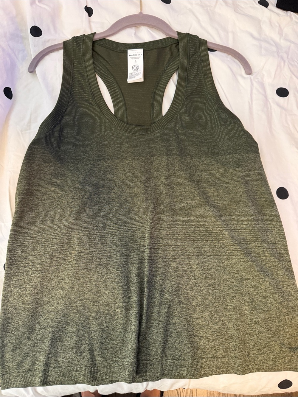 Athleta Olive Heather Racerback Tank Top XL